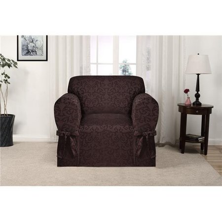 MADISON INDUSTRIES Madison Industries AMER-CH-BN Americana Chair Slipcover; Brown AMER-CH-BN